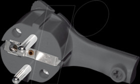 Earthing contact plug type EF - CEE 7/7, black