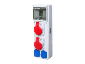 Rozdzielnica budowlana RB 6M gniazda 2x32A/5 2x250V IP54 RSE-02 942072 ELEKTROMET