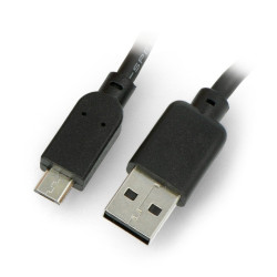 Przewód microUSB B - A 2.0 Hi-Speed Goobay czarny - 0,3m