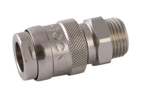 Szybkozłącze powietrza RS PRO G 1/2 męskie rodzaj Męski Gwintowany Mosiądz niklowany 1/2in