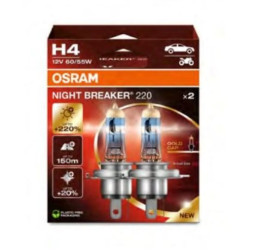 Żarówka samochodowa P43t H4 12V 60/55W NIGHT BREAKER 220 DUO BOX 64193NB220-2HB
