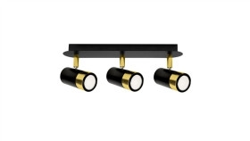 Lampa Sufitowa Dani Black/Gold 3Xgu10 Mlp6238 Milagro