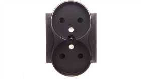 Simon 54 Pokrywa Gniazda Podwójnego Z Przesłonami Antracyt Z/U Do Ramek...