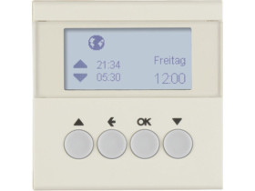 B.Kwadrat/S.1 Wyłącznik żaluzjowy czasowy z wyświetlaczem sterowanie żaluzjami krem 85741182 HAGER