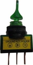 Przełącznik podświetlany lizak zielony