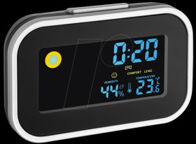 60.2015 Digital alarm clock with indoor climate