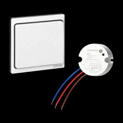 Włącznik światła bezprzewodowy bezbateryjny z odbiornikiem, ORNO WB1