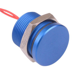 PBAR9AF1000 APEM Momentary NO 19mm Blue Piezo Switch Prewired IP68