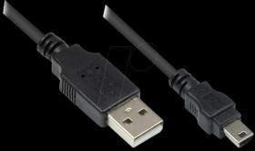 3310-AM03 USB 2.0 male A &gt; male mini-B, 0,3m