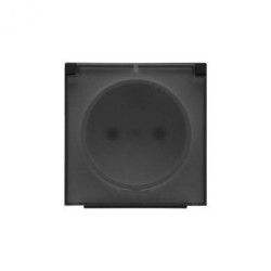 Simon 55 Pokrywa gniazda wtyczkowego pojedynczego z klapką transparentą do: SGZ1CM, SGZ1M Czarny mat TGZ1BUZP/149A