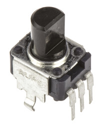 Potencjometr 10kΩ typ Obrotowy Alps Alpine średnica wału 6 mm 0.05W długość wału 15mm Otwór przezierny