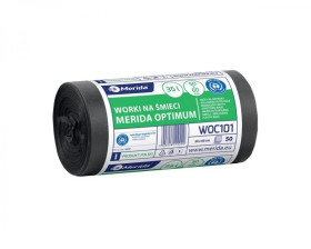 Merida Worki na śmieci MERIDA OPTIMUM mocne, 50 x 60 cm, pojemność 35 l, rolka 50 szt., CZARNE, HDPE/LDPE