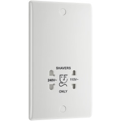 BG 820 White Nexus Moulded Dual Voltage Shaver Socket