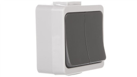 Jantar-Bis Łącznik Świecznikowy Z Podświetleniem N/T Ip44 Szary Wnt-2J-B/S