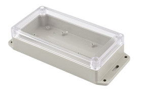 Obudowa ogólnego użytku ABS szerokość zew. 85 mm długość zew. 165 mm wys. zew. 40 mm Hammond IP65 Jasnoszary