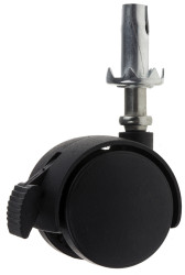 Koło samonastawne średnica kabla 40mm Wciskany RS PRO 50kg wysokość całkowita 46mm