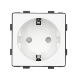 Moduł - gniazdo elektryczne Schuko - biały - Tawoia Glass