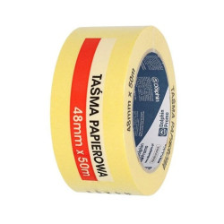 Taśma papierowa żółta 48mmx50m Blue Dolphin