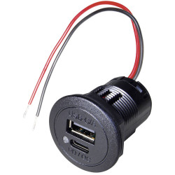ProCar 67353501 ProCar Automotive Connector USB-C/A double socket 12V/24V