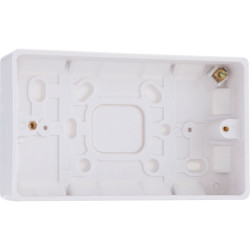 BG 892 White Nexus Moulded 2 Gang Surface Patress 32mm