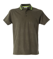 TENERIFE MAN ARMY GREEN/YELLOW FLUO POLO