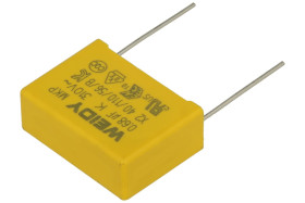 Kondensator; polipropylenowy; X2; MKP; 680nF; 305V AC; X2-684K310-P22.5; 10%; 10x18x26mm; 22,5mm; luzem; -55...+105°C; RoHS