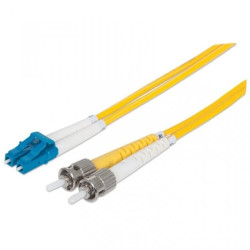 Kabel światłowodowy, jednomodowy, duplex, OS2, żółty, lc/st, 474016 /1m/