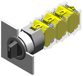 Element uruchamiający przełącznika modułowego, do uzytku z: Seria 04, Czarny