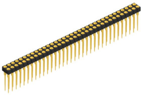 Socket header, 68 pole, pitch 2.54 mm, straight, 10042155