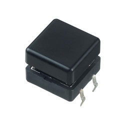 U5542 Black 12mm Square Tactile Switch Cap for PHAP5-50 APEM