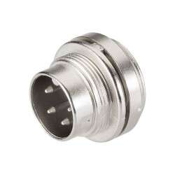 Binder 09-0323-00-06 Male Panel Mount Miniature 6 Pin DIN with Outlet
