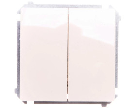 Simon Basic Łącznik schodowy z podświetleniem beżowy BMW6/2L.01/12