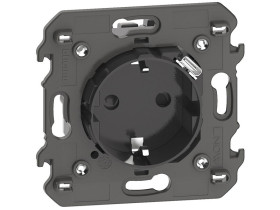 LIVING NOW Gniazdo 2P+Z schuko + USB C - zaciski automatyczne - 2 moduły - czarne KG4141USB LEGRAND