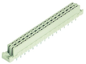 Female connector, type D, 32 pole, a-c, pitch 5.08 mm, solder pin, straight, gold-plated, 09042326832