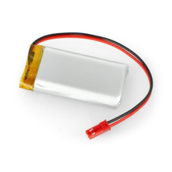 Akumulator Li-Pol Akyga 1700mAh 1S 3,7V - złącze JST-BEC + gniazdo - 58x30x10mm