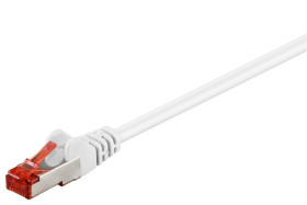 CAT 6 Kabel łączący, S/FTP (PiMF), biały - Długość kabla 0.25 m