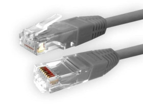 Kabel patchcord UTP5 10m szary