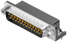 Weidmüller D-SUB M6.3 T25HB 3.2B4 TY BK 2701760000 Złącze męskie D-Sub 90 ° Ilość styków: 25 lutowane 50 szt.