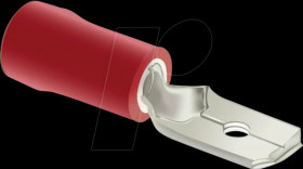 F615288D blade terminals - 2.8 x 0.8 mm, red, partially insulated