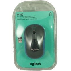 Mysz bezprzewodowa Logitech M185 czarno-niebieska