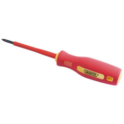 Draper 46530 No: 0x75mm Fully Insulated Soft Grip Cross Slot Screwdriver - Loose