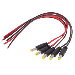 Kabel DC5,5/2,1 wtyk 30cm R/B