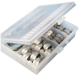 Zestaw opasek zaciskowych 32 Piece Stal nierdzewna Napęd ślimakowy, 9.5 → 12mm and 30 → 40mm Inside