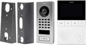 DoorBird Kit D11 Wideodomofon LAN, WLAN kompletny zestaw stal szlachetna V2A (szczotkowana)