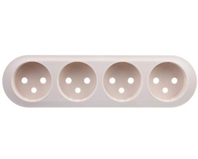 CELIANE. Plakietka gniazda zespolonego 4x2P+Z biała 068125