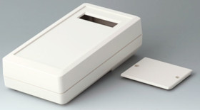 ABS handheld enclosure, (L x W x H) 195 x 101 x 59 mm, gray white (RAL 9002), IP65, A9074227