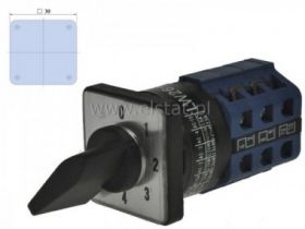 Wyłącznik 10A, 1tor, 3war ( 0-1-2-3-4-5) ( 30x30mm