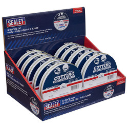 Sealey PTC11510CETD Cutting Disc 115 x 1.2mm Counter Top Display Box 10 Pk of 10