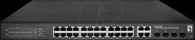 GES-2128P Switch, 28-Port, Gigabit Ethernet, RJ45/SFP, PoE