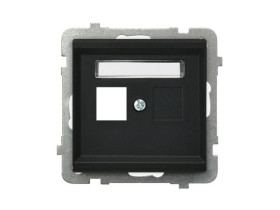 SONATA Obudowa gniazda pojedyncze czarny metalik GPK-1R/p/33 OSPEL